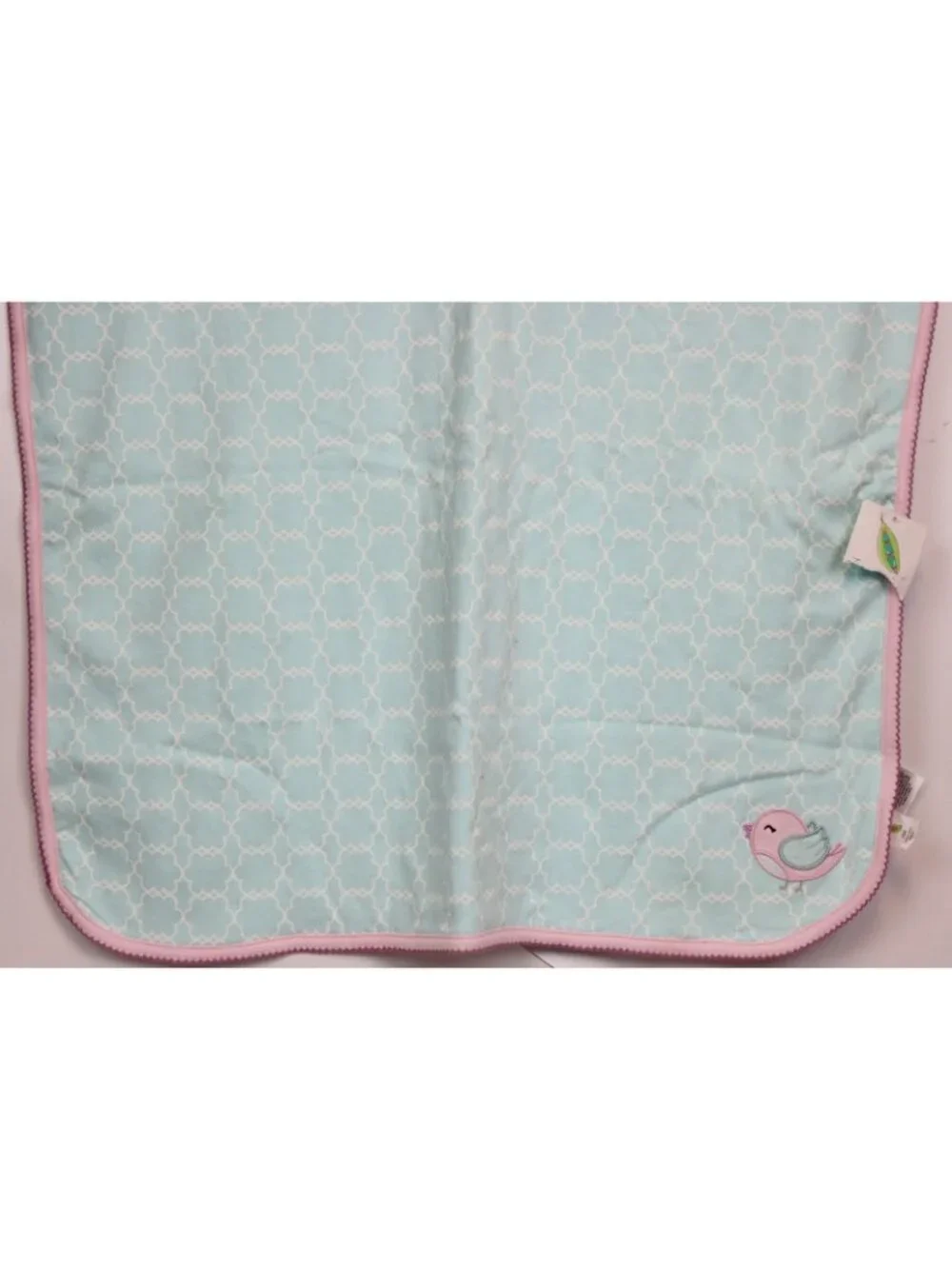 New Starting Out Baby Blanket Teal Pink Bird Minky Dots Lovey Pastel Girl Securi
